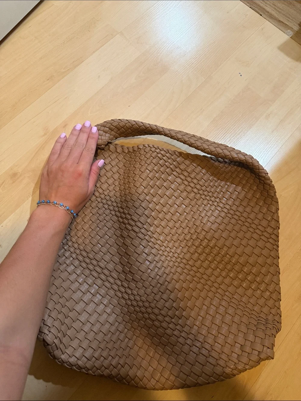 Brown Woven Tote Bag - Stylish Everyday Carry